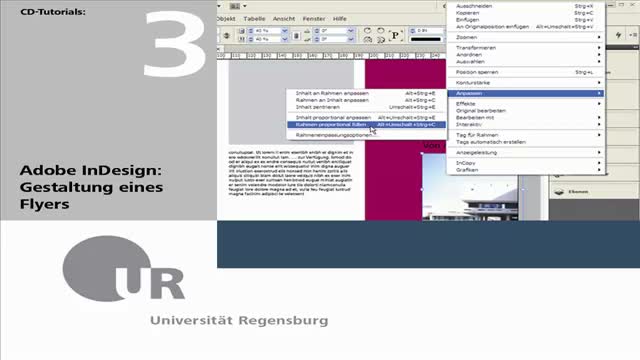 Tutorial 03: Verwendung von Adobe InDesign, Gestaltung eines Flyers