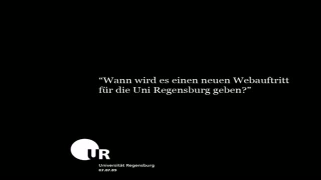 Frag den Rektor, Juli 2009, Frage zum Web-Relaunch