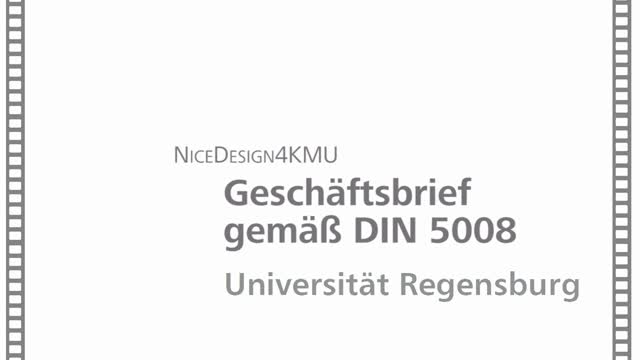 Nice Design 4 KMU - Geschäftsbrief nach DIN-Norm