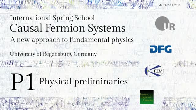 Introduction to Causal Fermion Systems - 00a