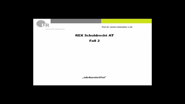 REX - Zivilrecht / Schuldrecht AT Fall 2