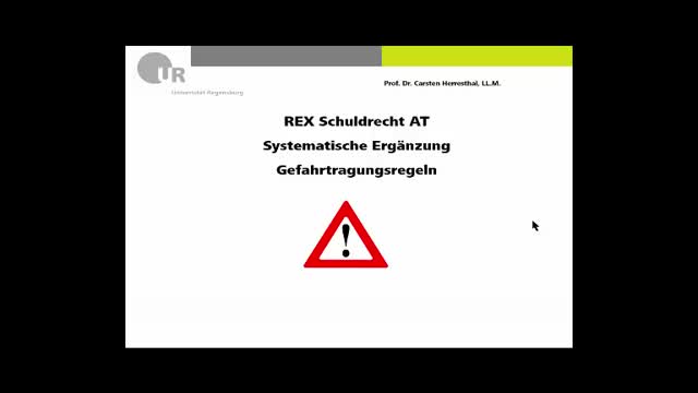 REX - Zivilrecht / Schuldrecht AT Gefahrtragung