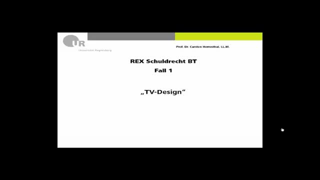 REX - Zivilrecht / Schuldrecht BT Fall 1