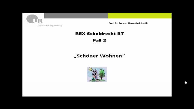 REX - Zivilrecht / Schuldrecht BT Fall 2