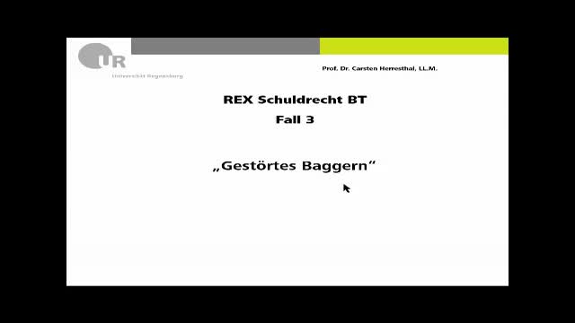 REX - Zivilrecht / Schuldrecht BT Fall 3