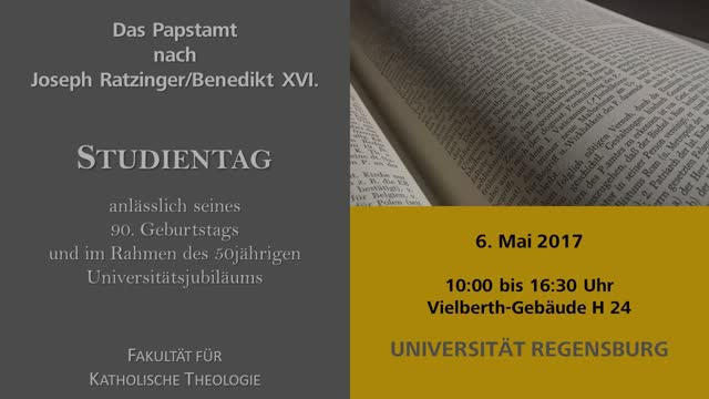 Studientag Benedikt XVI. - 02 - Session 1