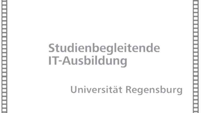 Imagefilm Studienbegleitende IT-Ausbildung an der UR