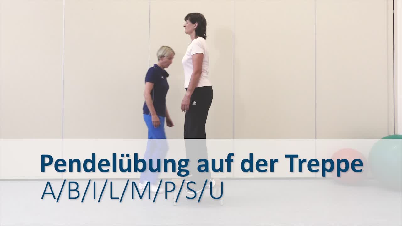 Pendelübung auf der Treppe