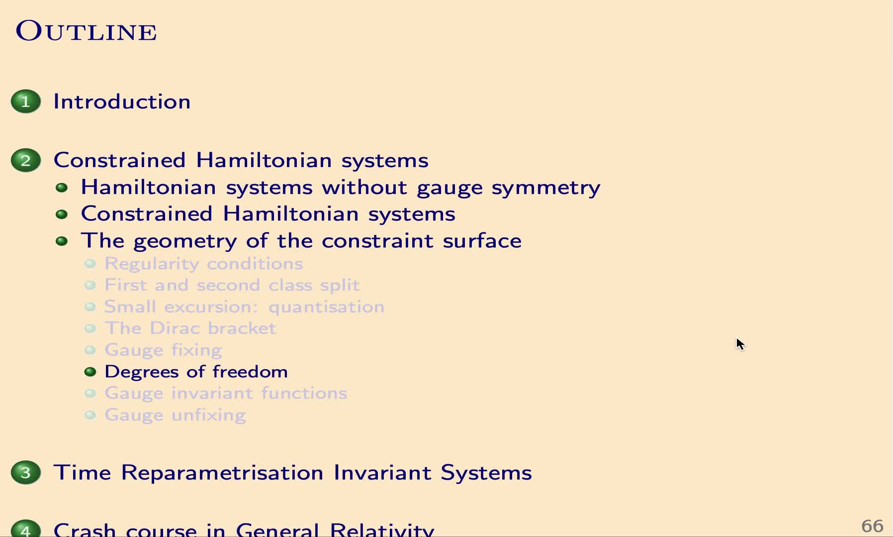 QG I: 2.3.6 - Degrees of freedom