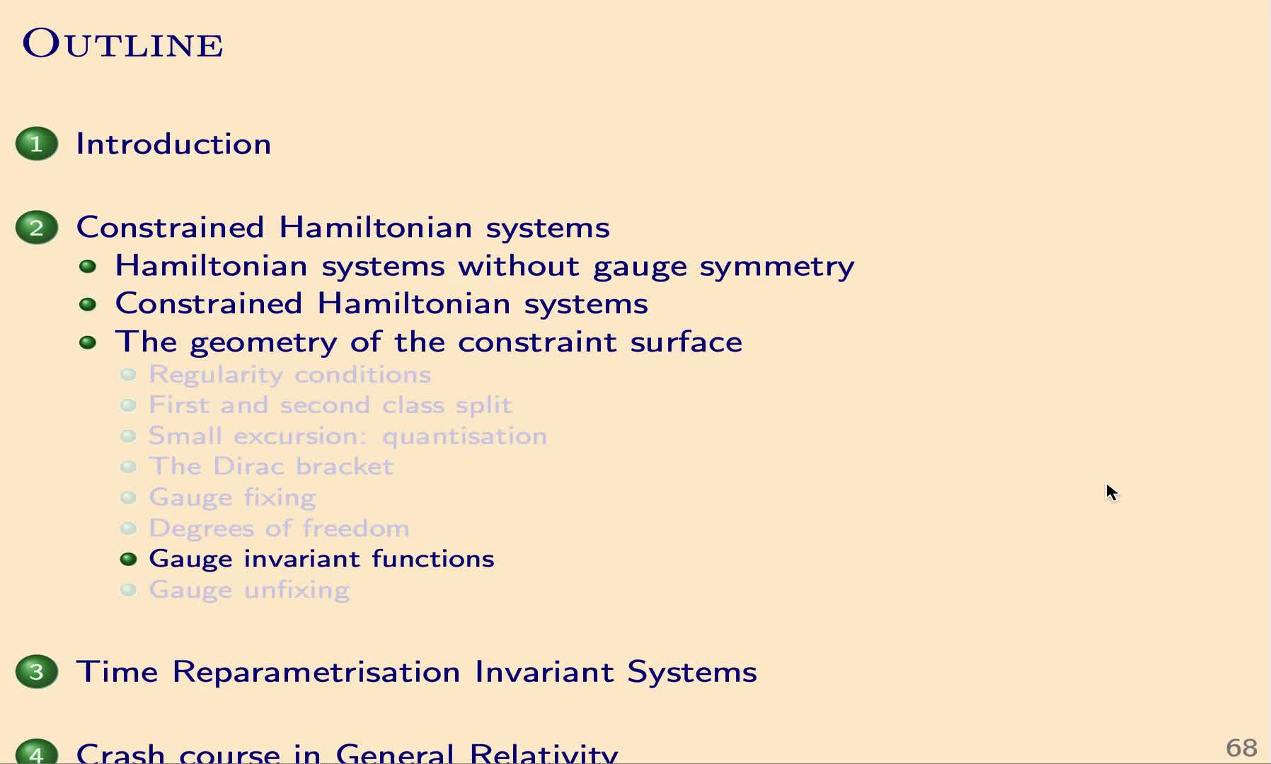 QG I: 2.3.7 - Gauge invariant functions