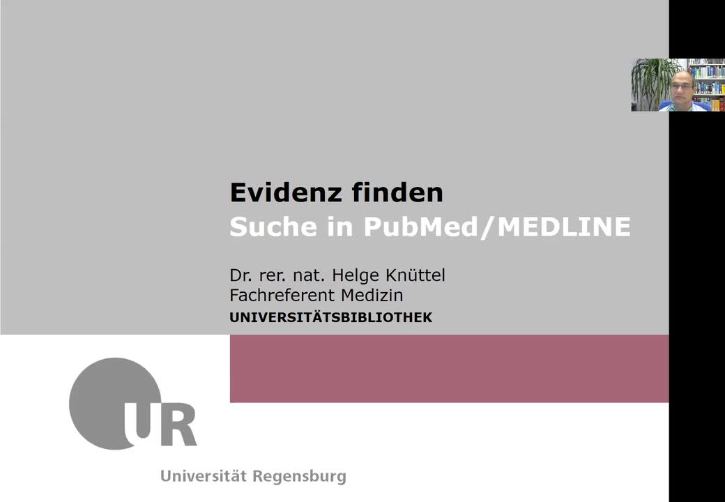 Suche in PubMed/MEDLINE - 1. Einleitung: Basics zu PubMed & MEDLINE
