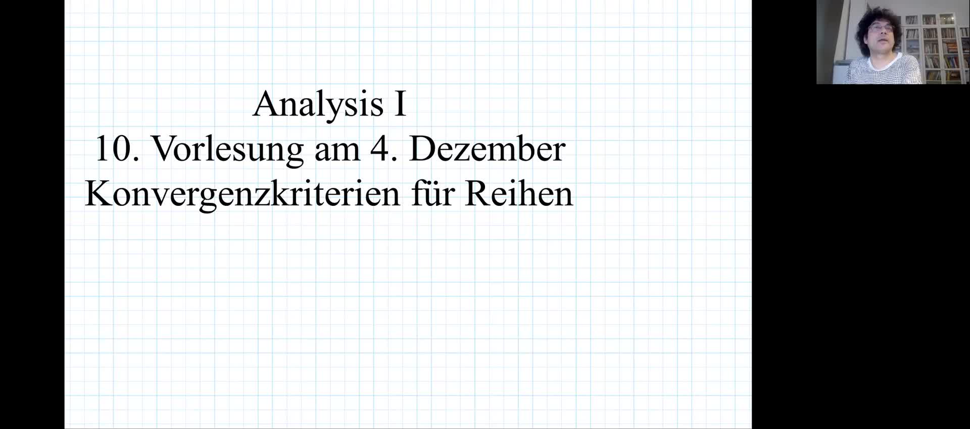 Analysis I  10. Vorlesung