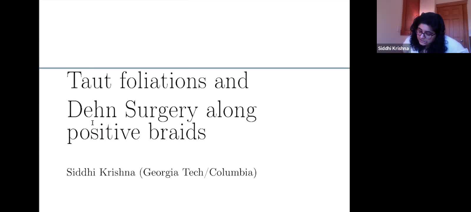 Siddhi Krishna: Taut foliations and Dehn surgery along positive braid knots