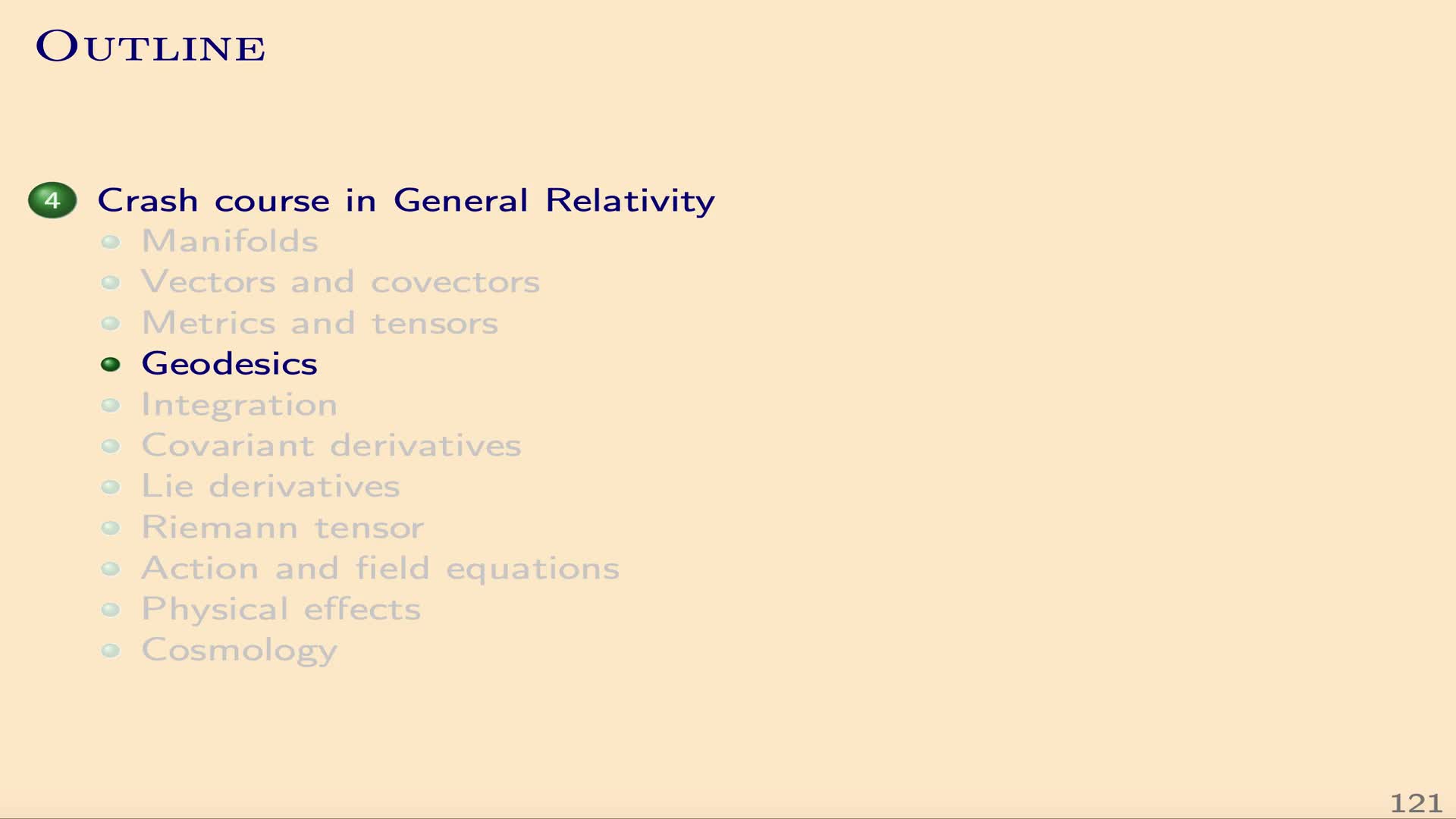 QG I: 4.4 - Geodesics