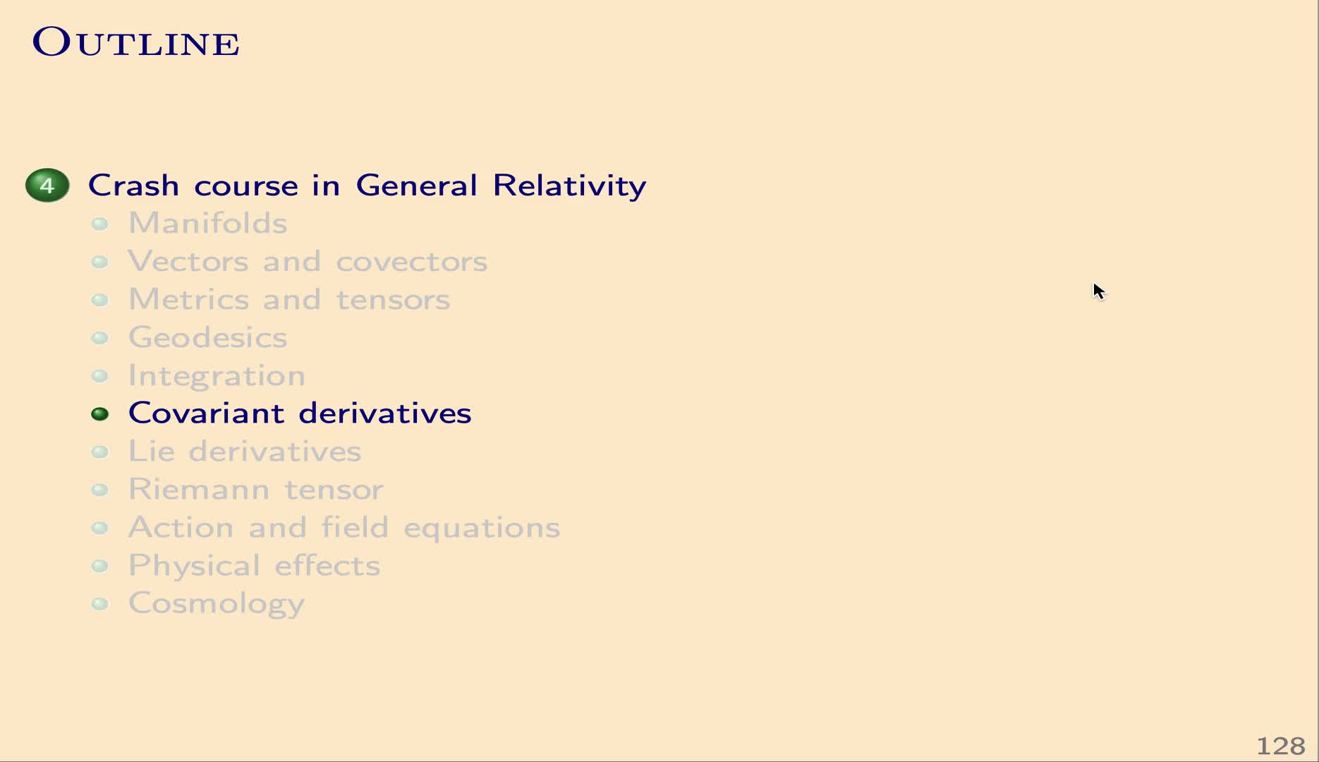 QG I: 4.6 - Covariant derivatives