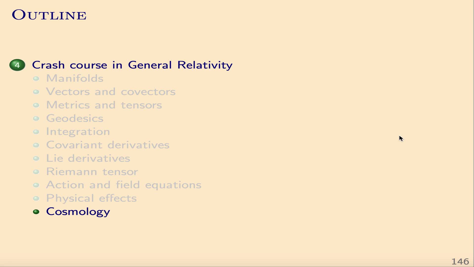 QG I: 4.11 - Cosmology