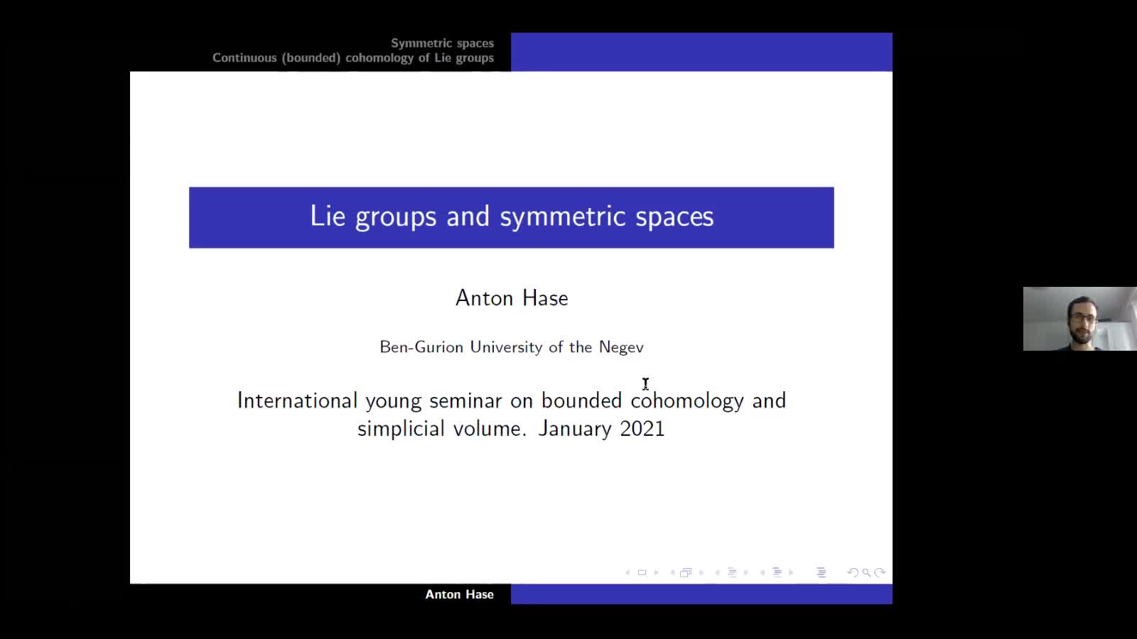 Lie groups and symmetric spaces