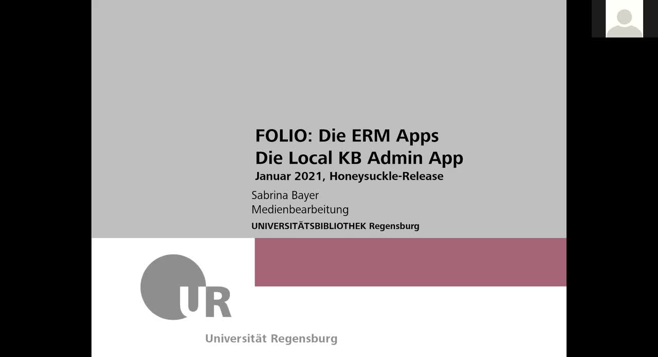 FOLIO ERM: Die Local KB Admin App (Honeysuckle, Jan 2021)