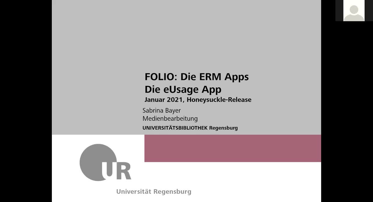 FOLIO ERM: Die eUsage App (Honeysuckle, Jan 2021)