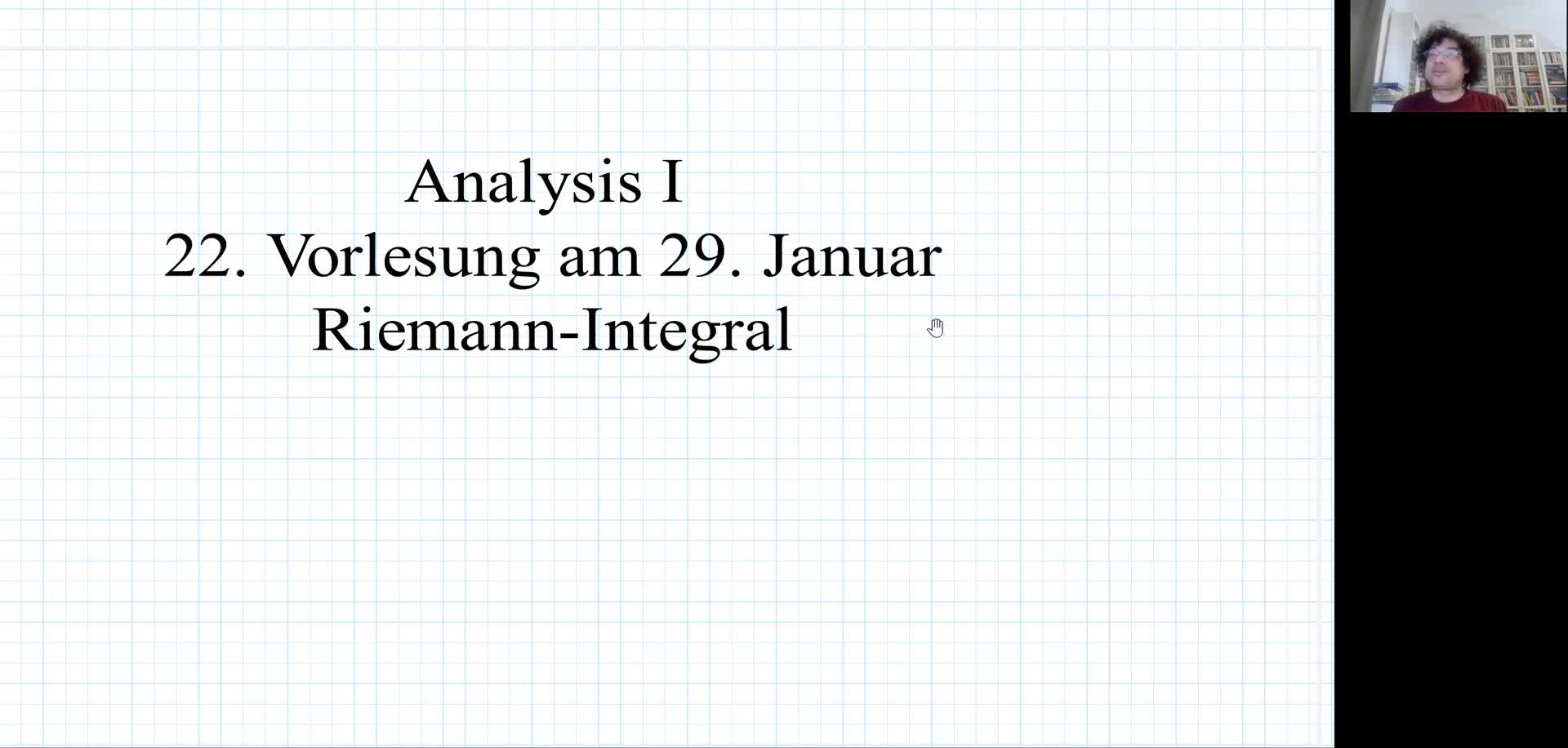 Analysis I  22. Vorlesung