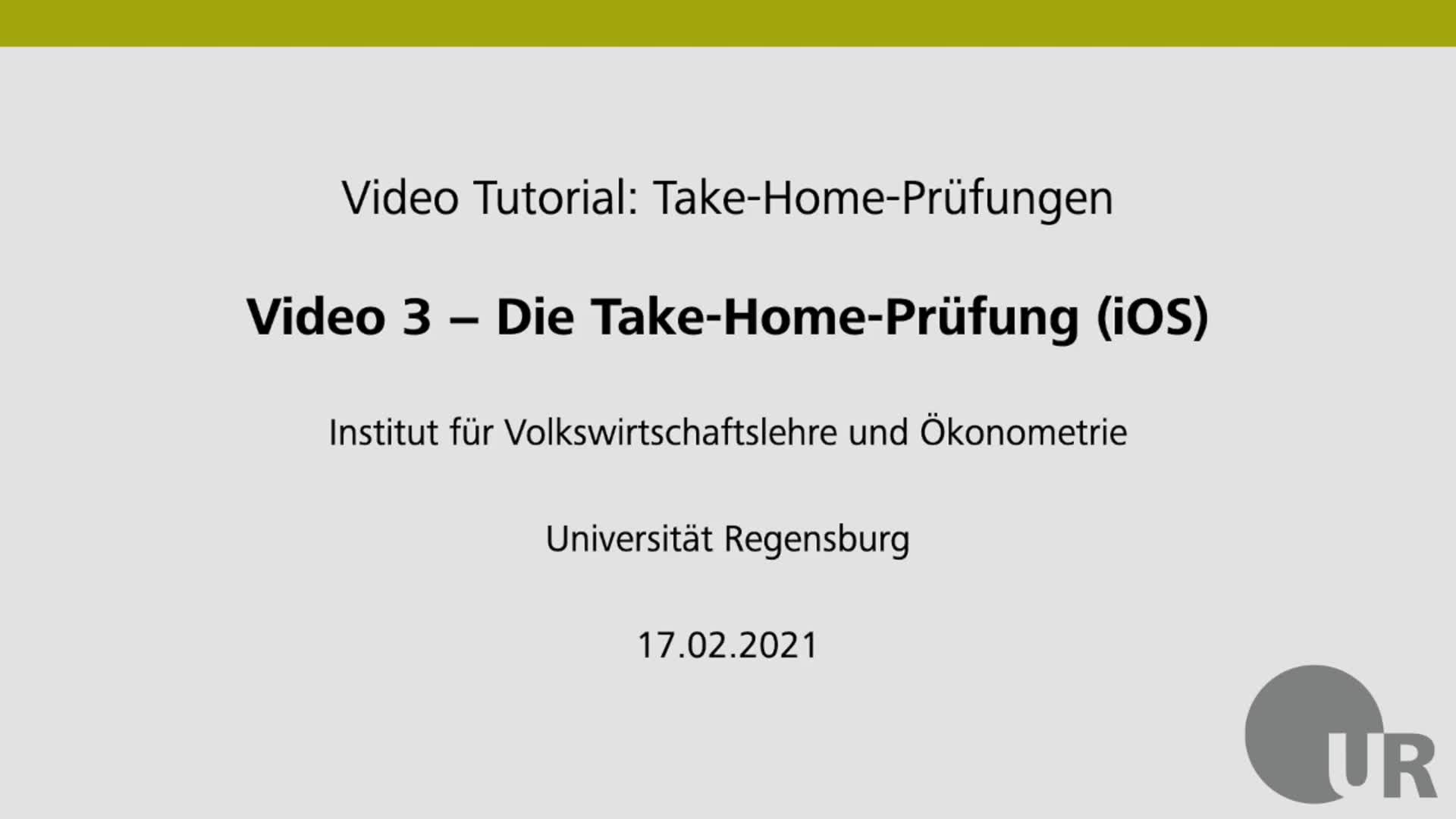 Video 3 - Die Take-Home-Prüfung (iOS)