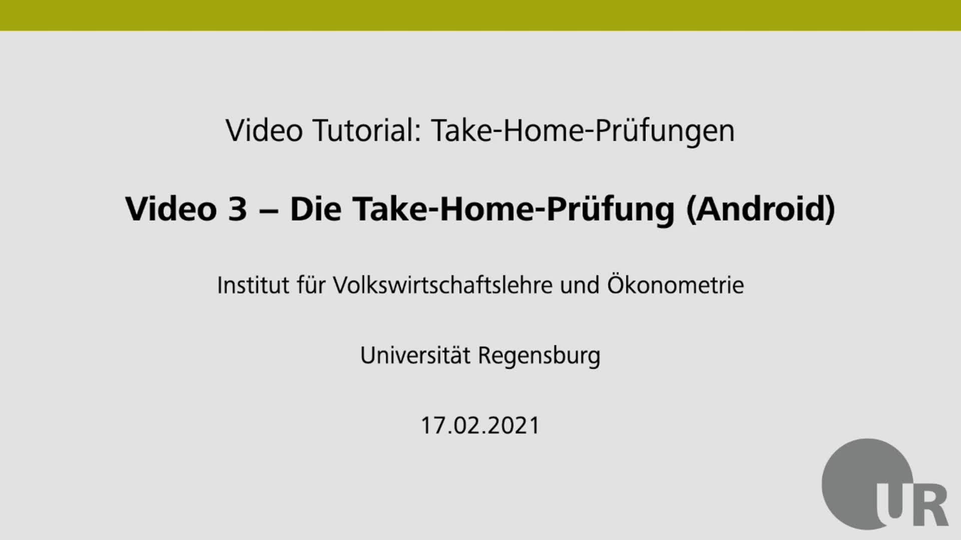 Video 3 - Die Take-Home-Prüfung (Android)