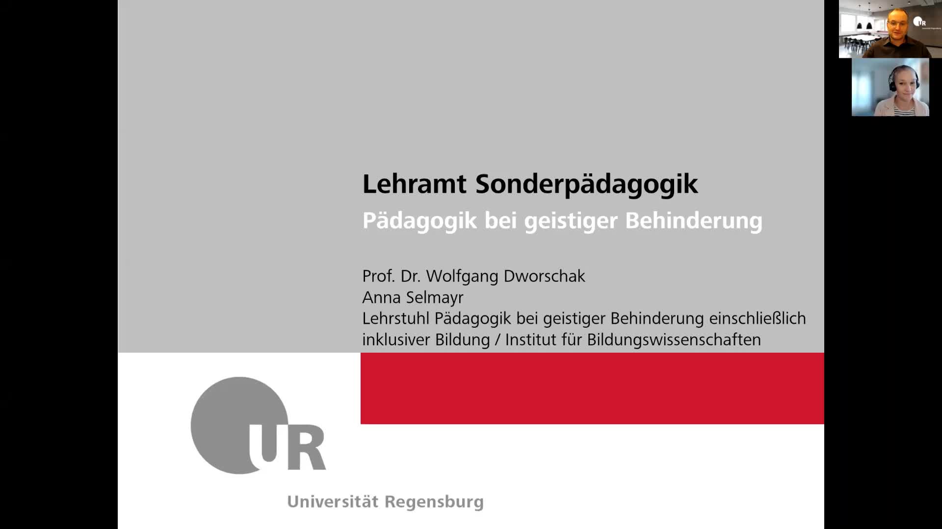 Lehramt Sonderpädagogik - Pädagogik bei geistiger Behinderung