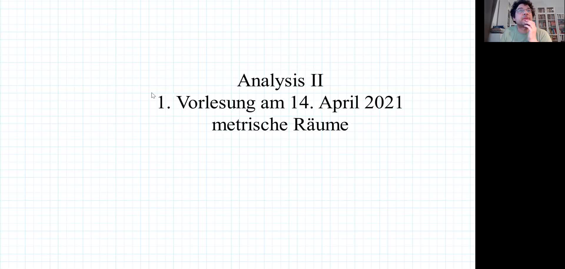 Analysis II 1. Vorlesung