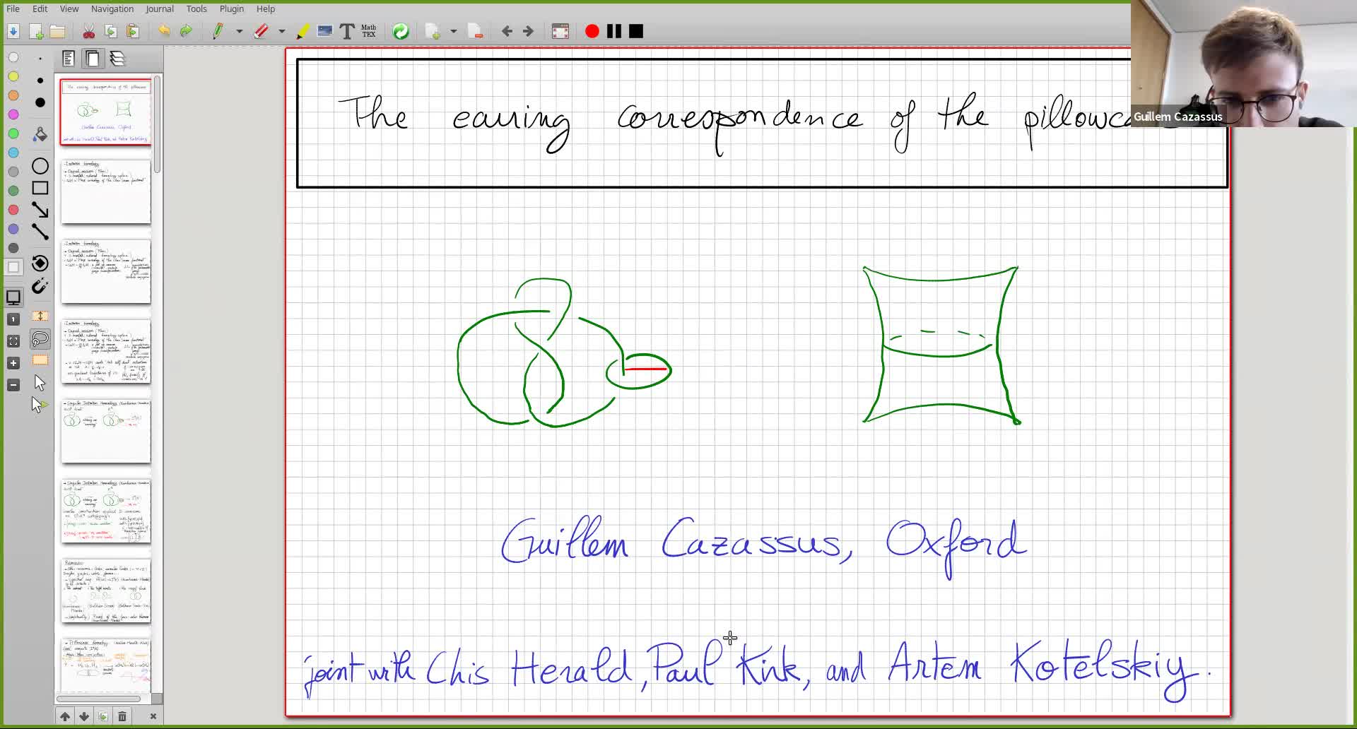 Guillem Cazassus: The earring correspondence of the pillowcase