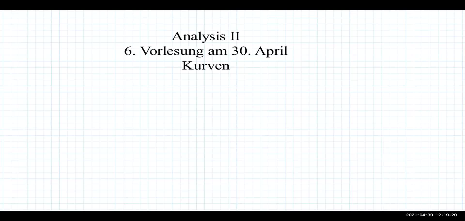 Analysis II 6. Vorlesung