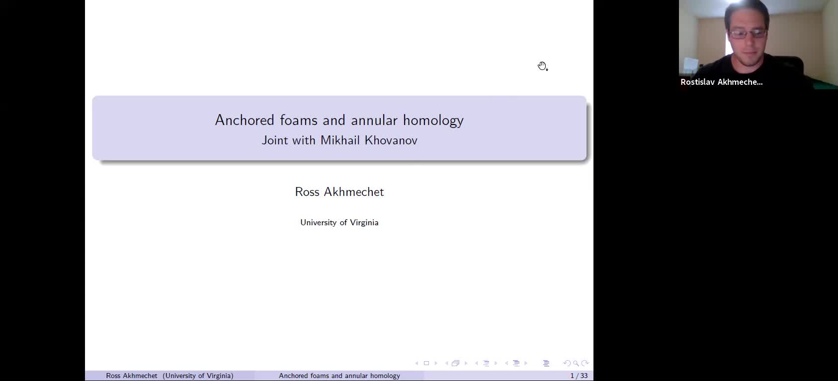 Rostislav Akhmechet: Anchored foams and annular homology