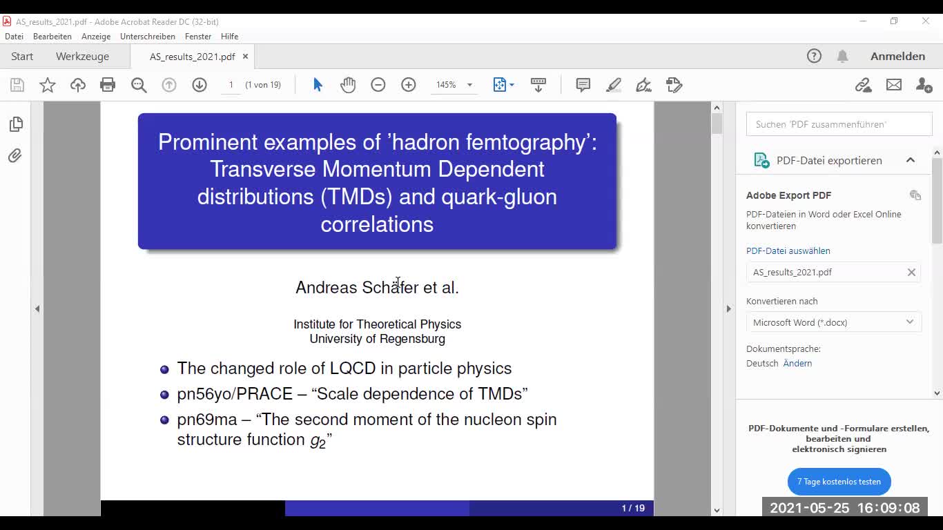 Prof. Andreas Schäfer - TMDs