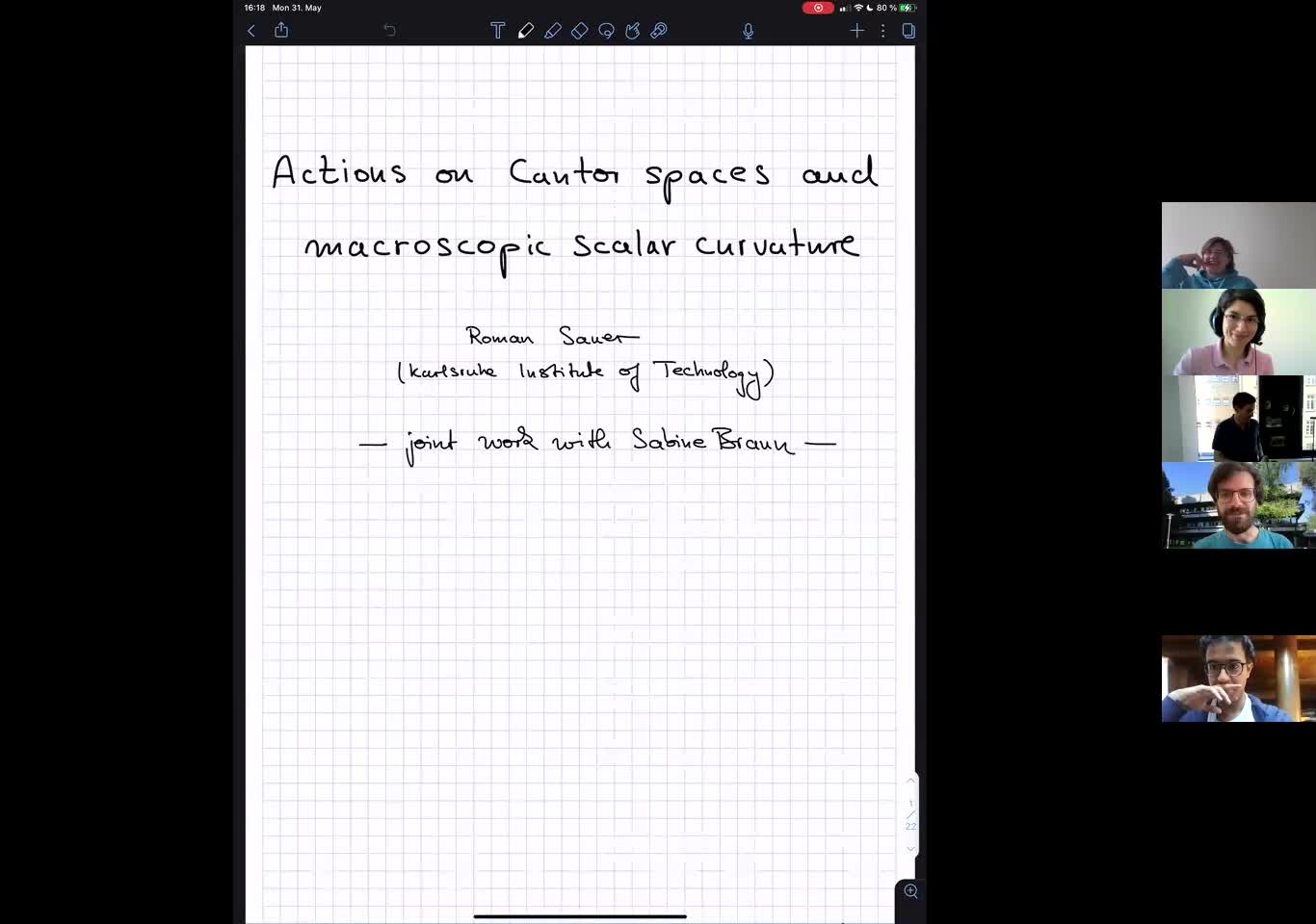 Actions on Cantor spaces and macroscopic scalar curvature