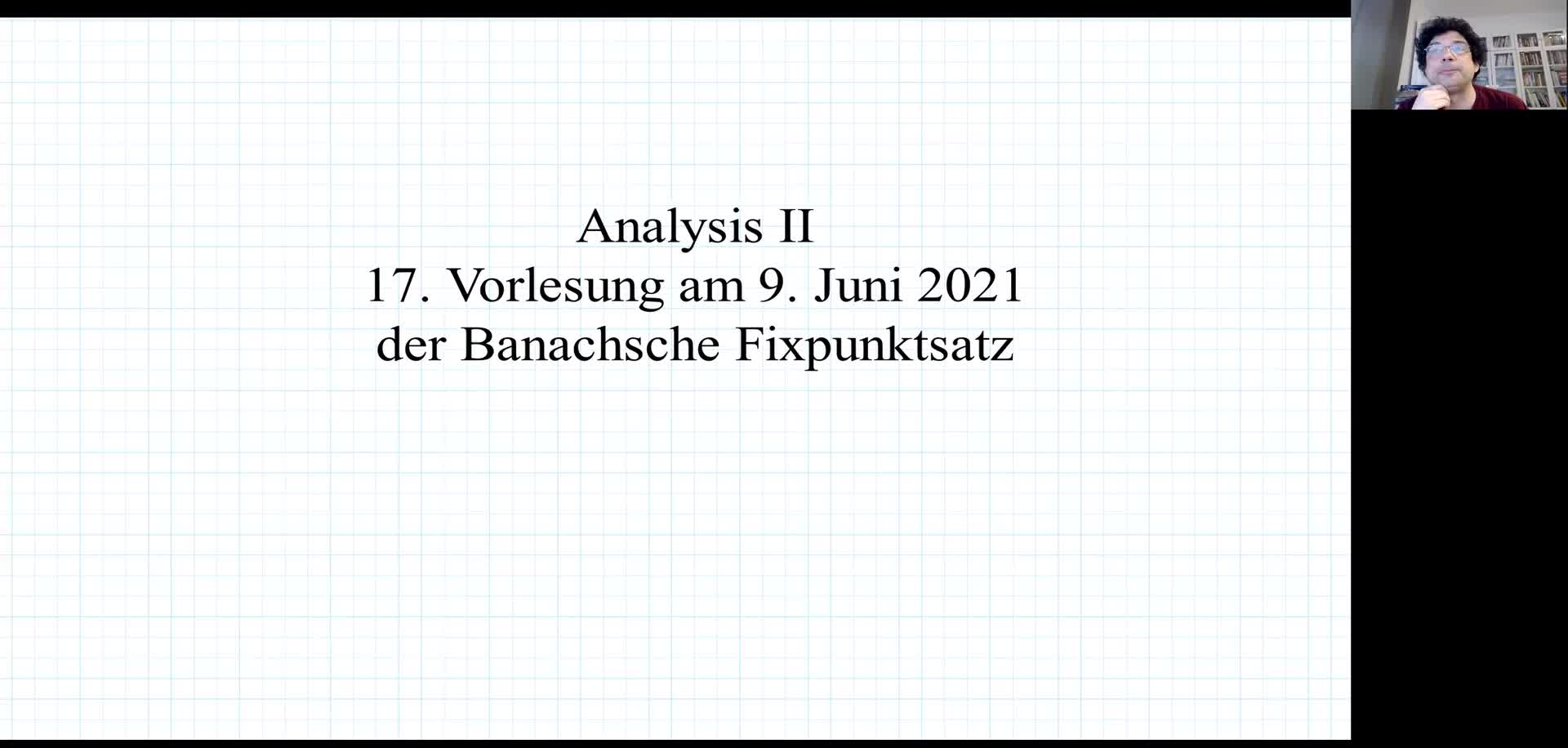 Analysis II 17. Vorlesung