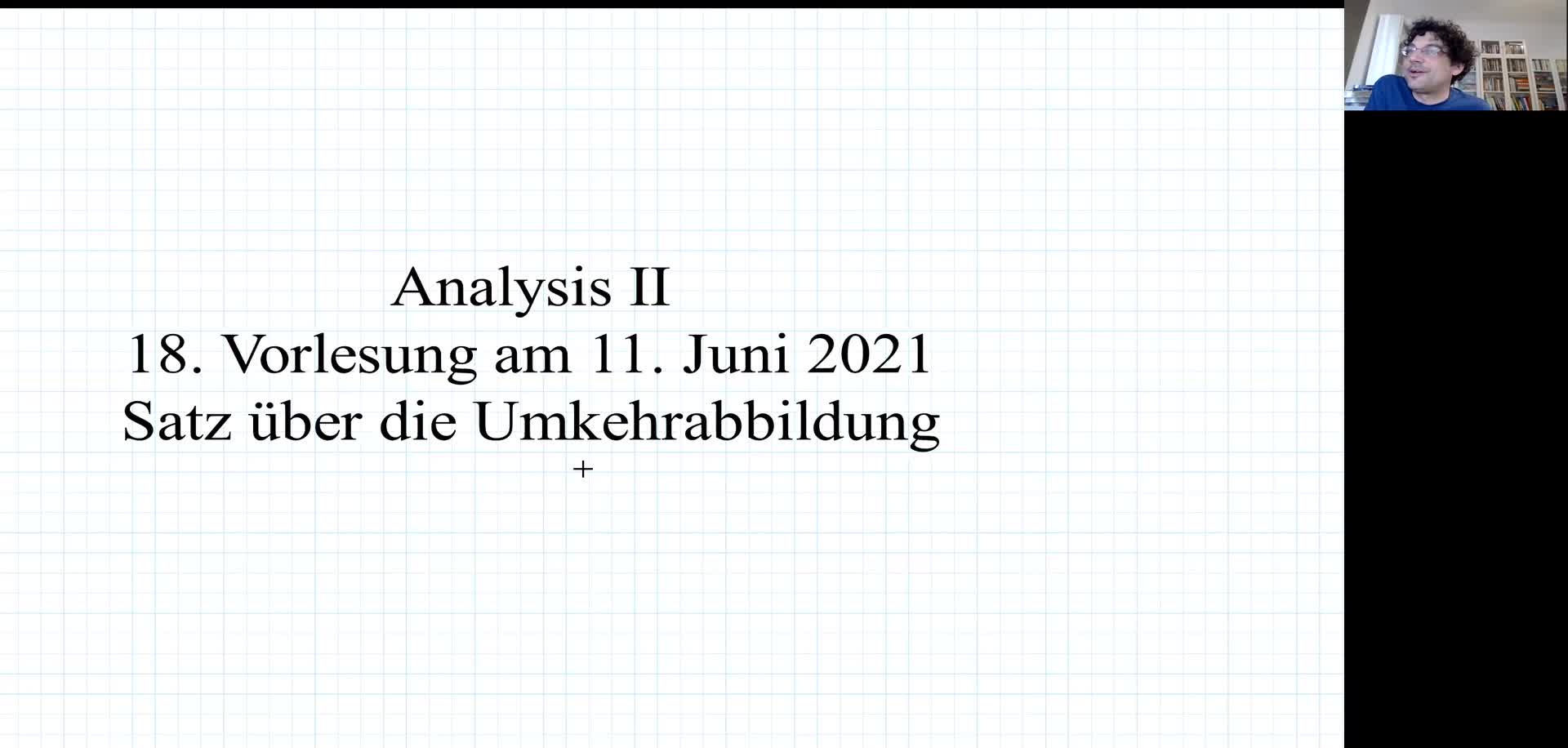 Analysis II 18. Vorlesung