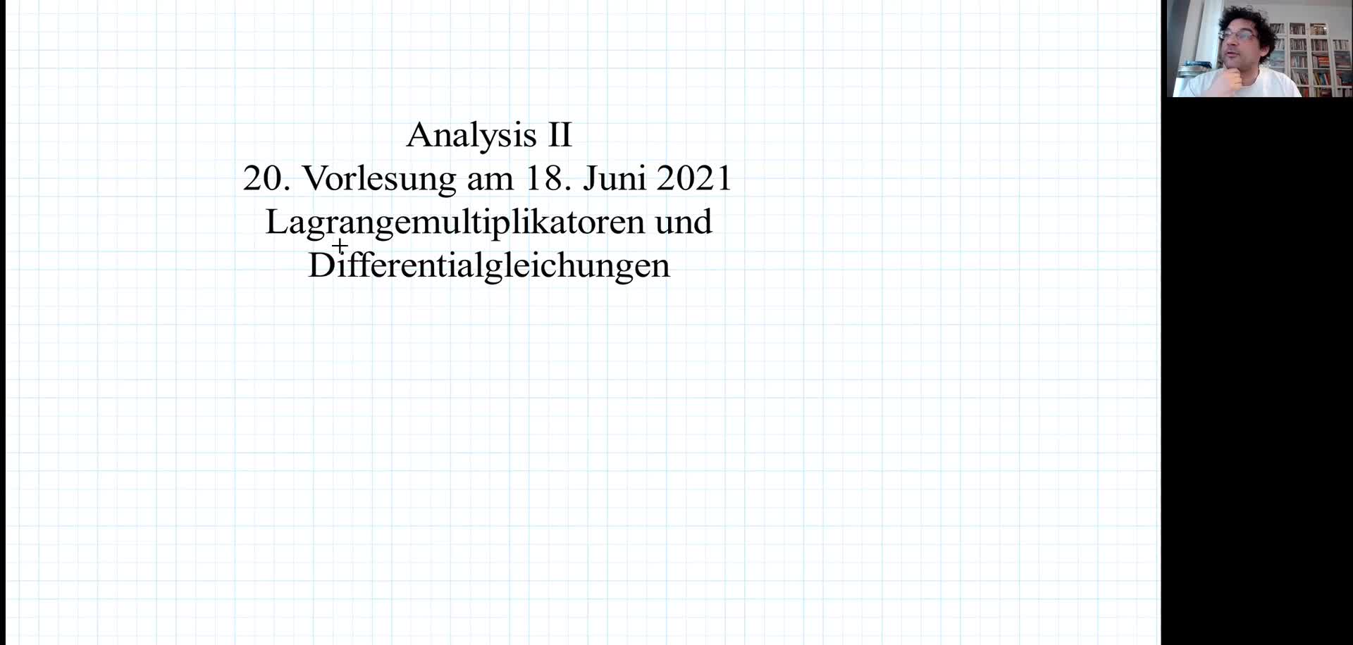 Analysis II 20. Vorlesung