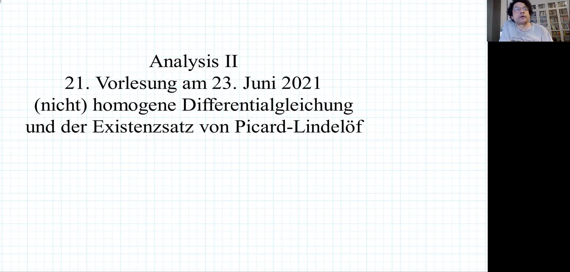 Analysis II 21. Vorlesung