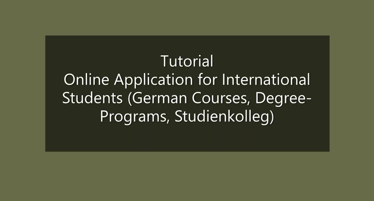 Tutorial - Application to UR for international students