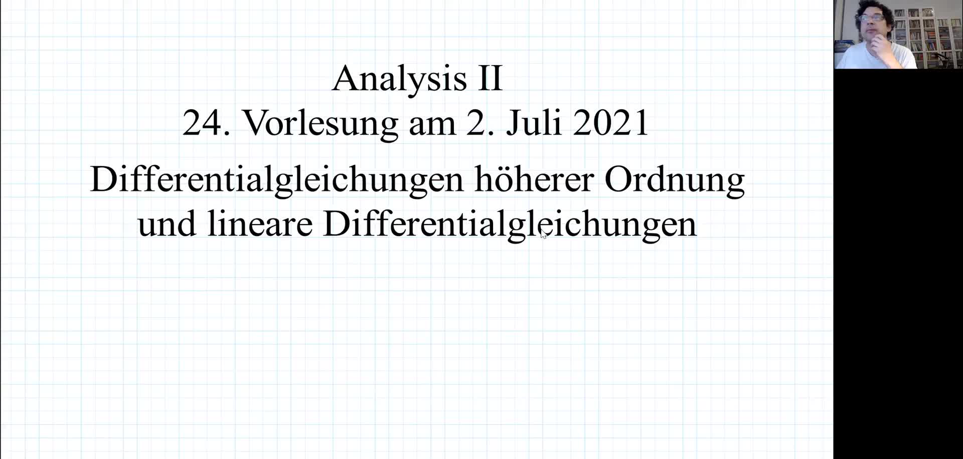 Analysis II 24. Vorlesung