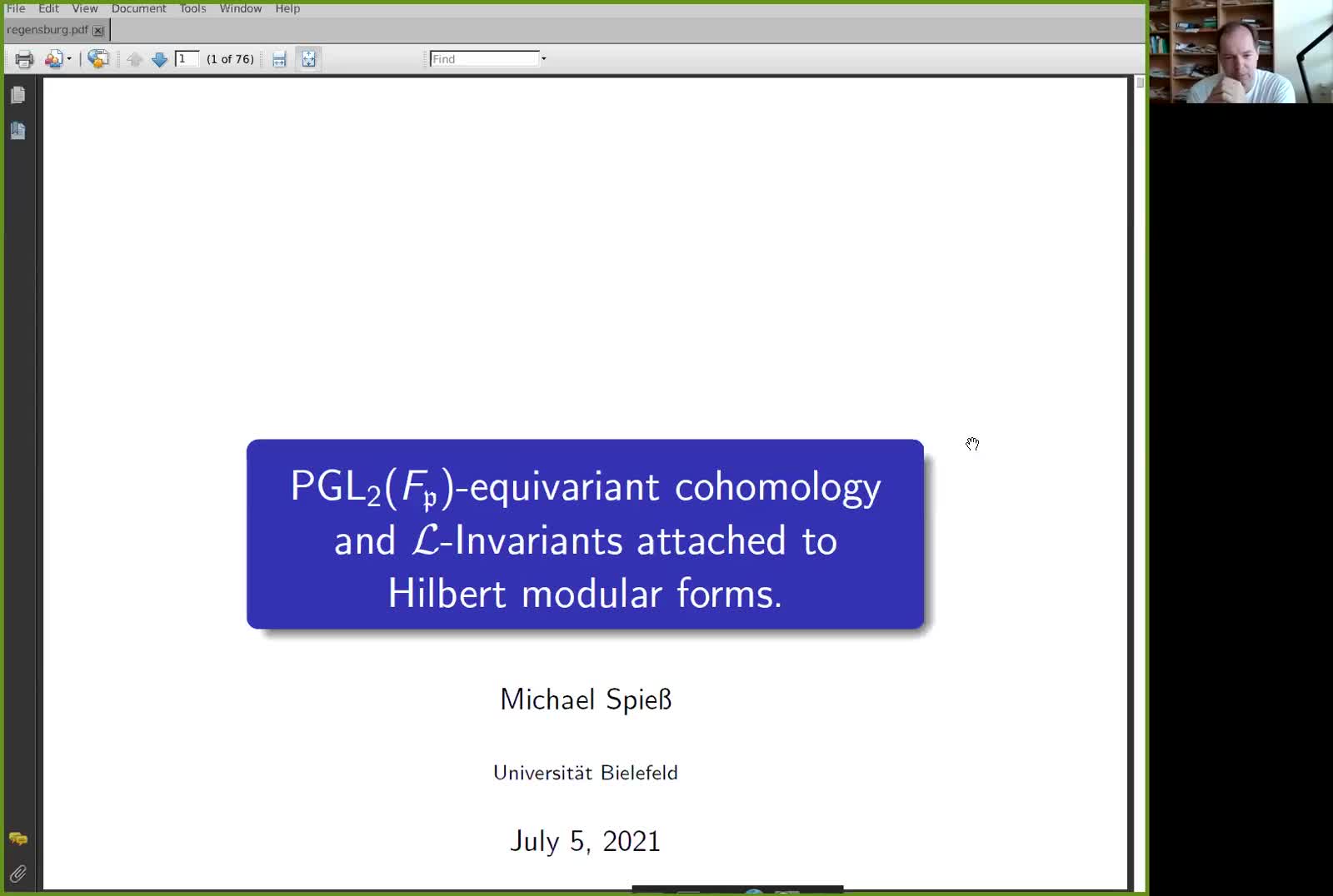 Michael Spieß: PGL_2(F_p)-equivariant Cohomology and L-invariants attached to Hilbert modular forms