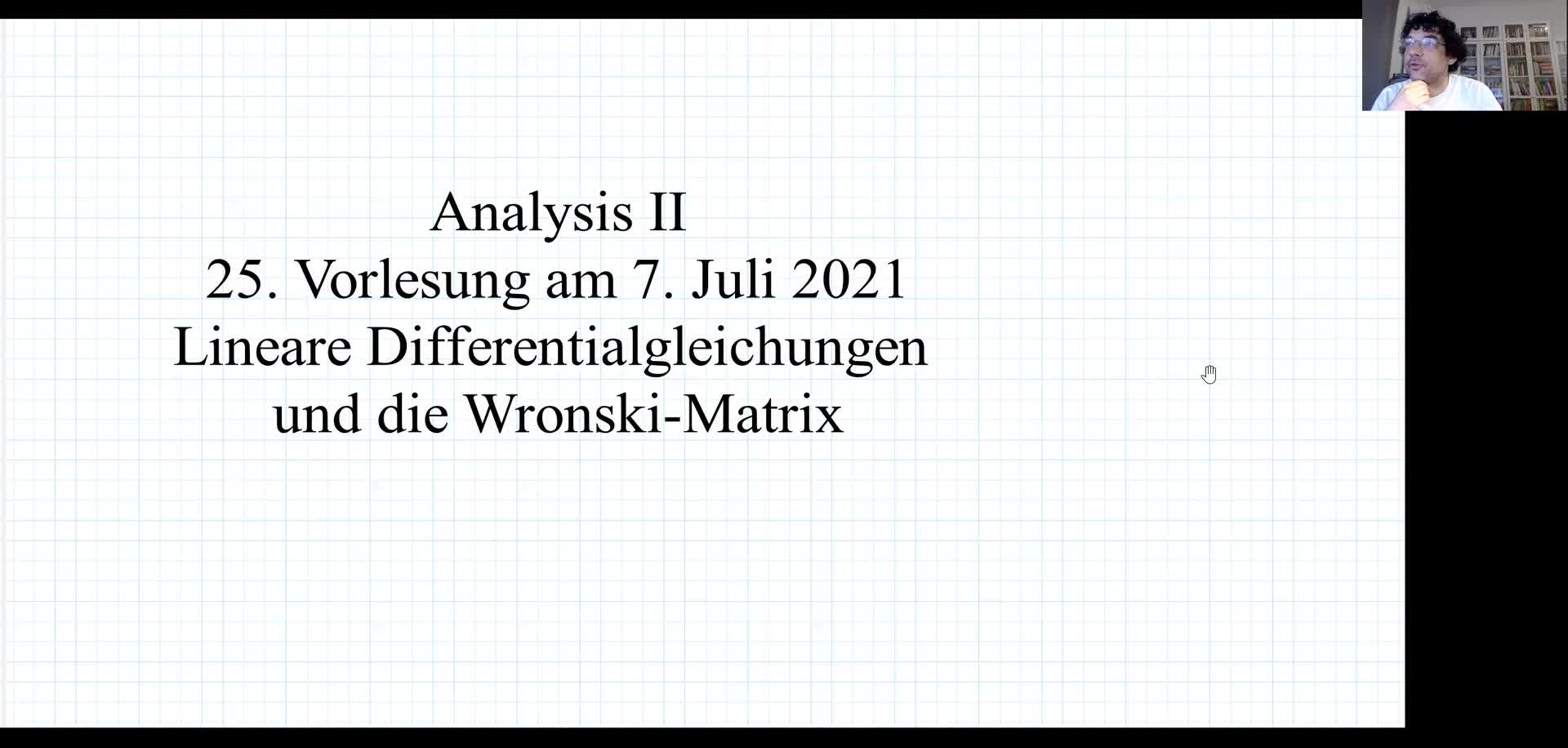 Analysis II 25. Vorlesung