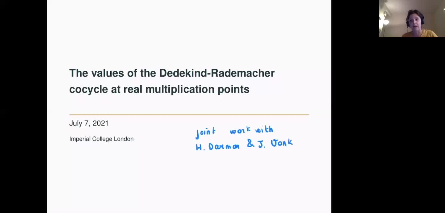 Alice Pozzi: The values of the Dedekind-Rademacher cocycle at real multiplication points
