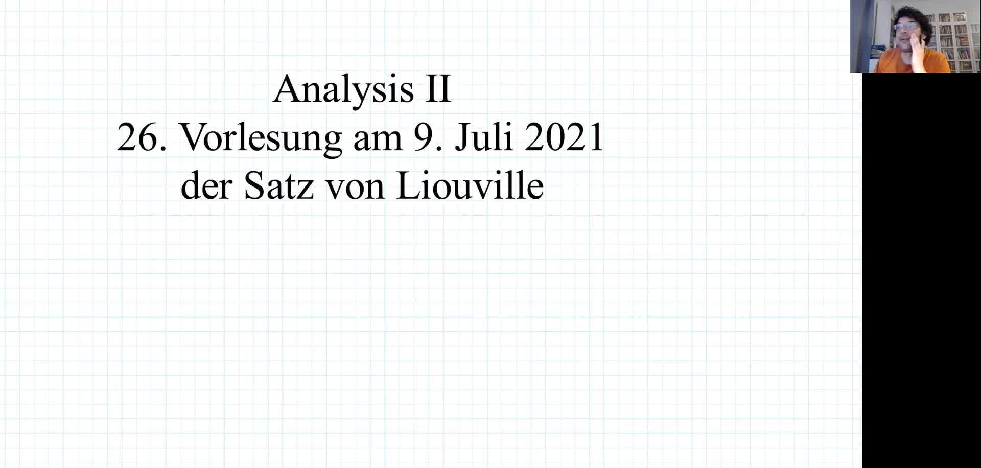 Analysis II 26. Vorlesung