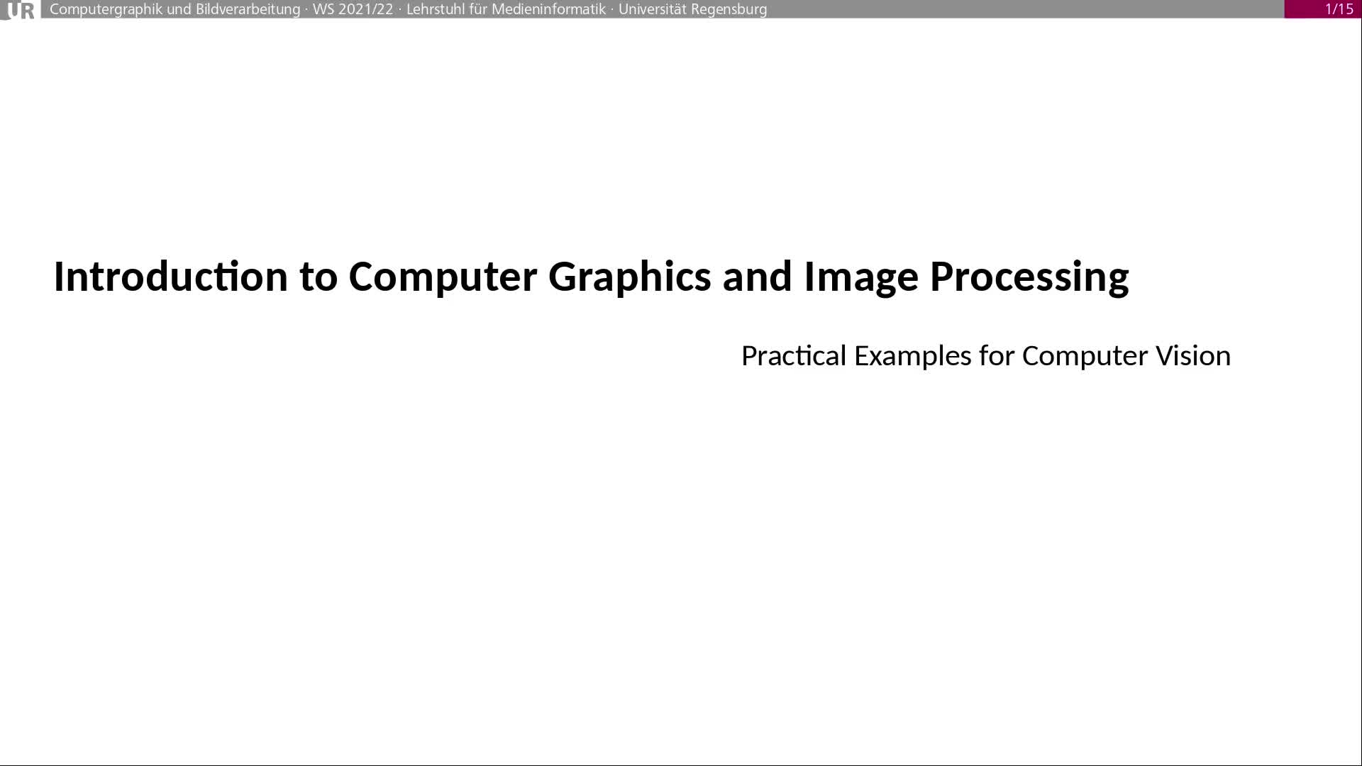 Computergrafik und Bildverarbeitung 21: Computer Vision in der Praxis: Infrarot-Scan und ScreenshotMatcher