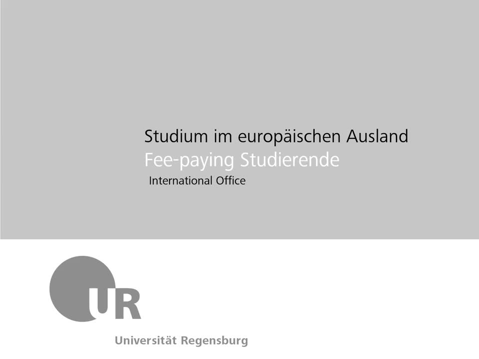 Ausreise-Info EUROPA: Fee-paying Studierende