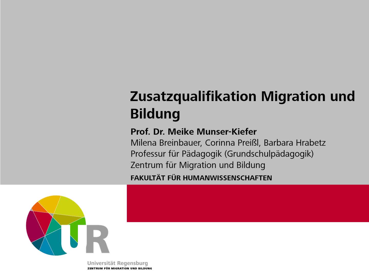 Zusatzqualifikation Migration und Bildung