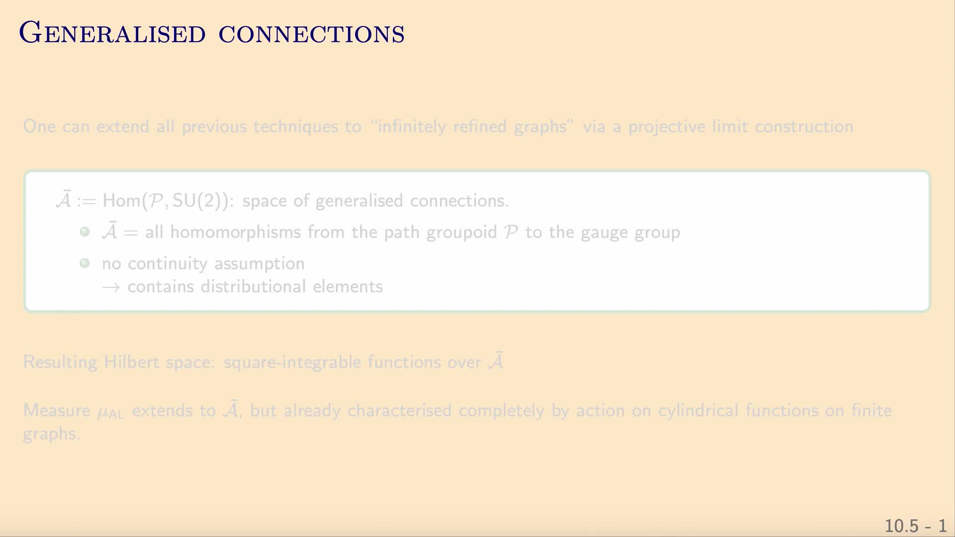 QG II: 10.5 - Generalized connections