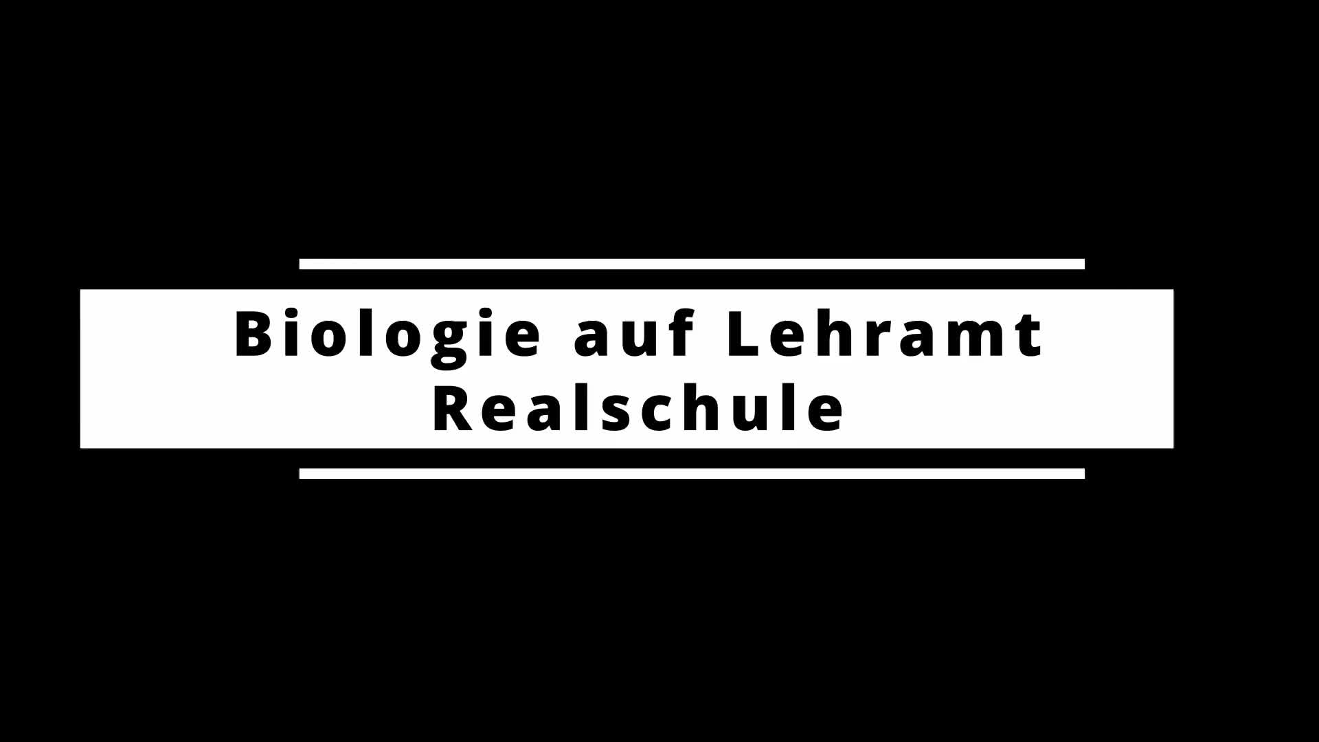 Biologie auf Lehramt Realschule