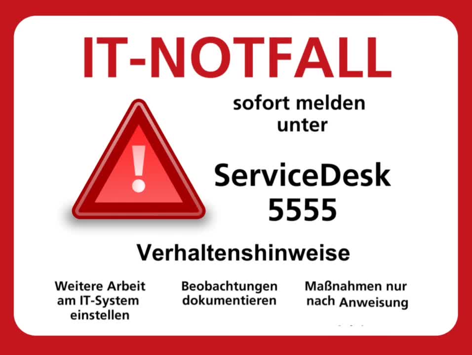 Verhalten bei IT-Notfall