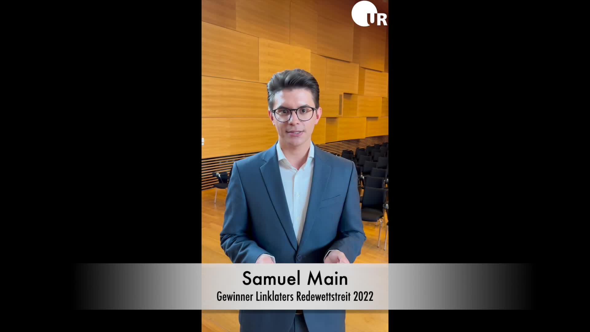 Werbevideo Linklaters Redewettstreit Samuel Main